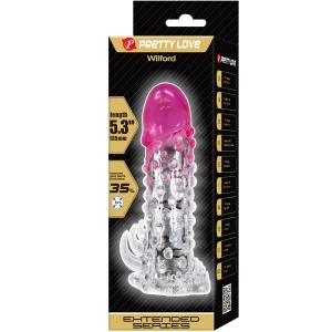 PRETTY LOVE - WILFORD REALISTISCHE VERGRÃSSERUNGSHÃLSE MIT GEPRÃGTEM PENIS ROSA